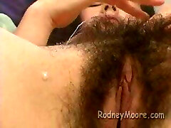 Hairy Girl Angelina Smith Thick Bush Marijuana Leaf Bikini