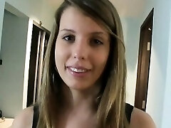 Humungous boobs brunette teen girl Hanna Heartley cum swallows
