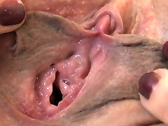 Coochie Contractions and Creamy Orgasm Up Close