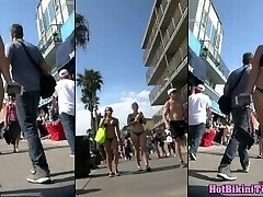 Hot Bikini Teens Beach Hidden Cam Bikini Spy Close-Up 4K UHD Video Ten