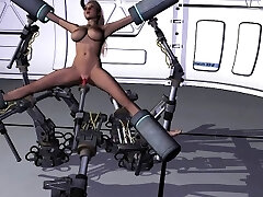 Busty Three Dimensional Babe Fucked by a Machine