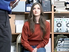 Shoplifting chick Kenzi Ryans is punished by one kinky dude