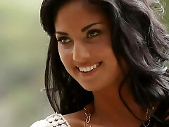 Cool brunette Michelle Wittenberg has an outdoor photosession