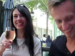 Orgy sex with French milf. Hardcore anal romp. Brunette