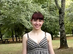 Skinny teen first casting. Shy teenage does her first casting