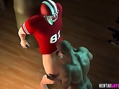 3D muscular Batman sucking Robin dick