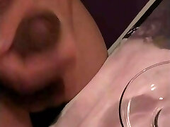 Sexy Thai Bee Cums into glass.