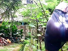 Indian Desi Bhabhi Outside Bathing wearing see thru nighty and displaying neighbor Indian Desi Bhabhi Outside Bathing wearing see thru nighty and displaying neighbor