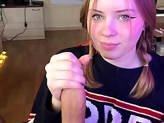 Teen college girl gives messy blowjob while still looking so cute Teen college girl gives messy blowjob while still looking so cute