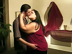 Young BBW gets romped after sucking fit guy's pole