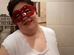 Bbw In Humid White T-shirt Deepthroats Cock And Swallows Cum