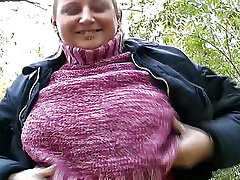 Sexy German BBW gets her sphincter sprayed with jizz in POV