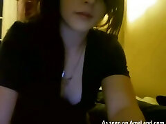 Such a cute and glorious emo nubile chick getting facial from her boyfriend