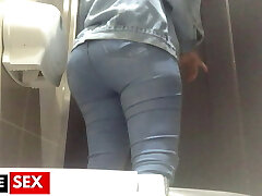 MY Cousin LIKES TO RECORD HERSELF IN THE BAO OR AT THE SHOPPING CENTER (BIG Arse)