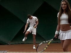 Passionate Amirah Adara loves both the tennis and the trouser snake