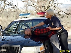Horny police officer Bridgette B pulls over a fellow to bang her Horny police officer Bridgette B pulls over a fellow to bang her