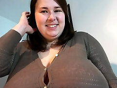 Chubby Dark Haired Big Boobs Dildo Masturbation