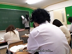 School nurse Nahomi Asakura makes a patient rock hard and cum