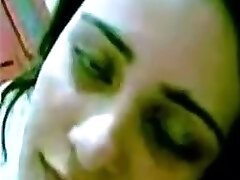 Brunette Arab slut shows her pussy and hooters on webcam
