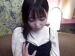 A very cute Japanese gives a blowjob, gets fingering and creampie bang-out, facial cumshot cumshots, uncensored