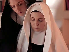 Two nefarious mature nuns are munching and munching each others pussies