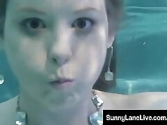 Scuba Sucking Sunny Lane Blows A Beefstick Underwater!