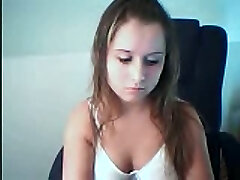 Depressed bosomy webcam woman flashes with her big saggy tits