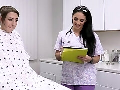 Sinful Nurse Giving The Chesty Patient A Special Treatment While The Perv Doctor Prepares A Dick Cure