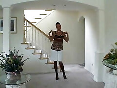 Glamorous brunette can suck and fuck man sausage like a pro