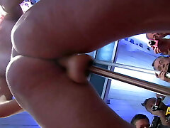 Fucking machine drives crazy spontaneous Russian milf.