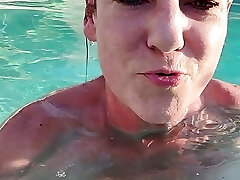 Swimming naked in the pool, couldn't accomplish! Dropped my phone in the water!