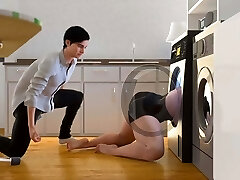My Stepmom got Stuck In The Washing Machine - 3d Hentai Animated Pornography With Sound - APOCALUST
