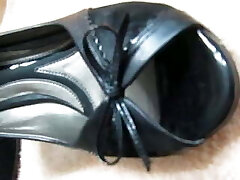 My wife's sexy black patent leather high heel My wife's sexy black patent leather high heel