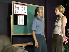 Mandy gets her rump brutally spanked by her lewd teacher