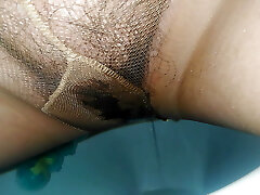 Black Countess No time to take off the stockings Through di pantyhose pissed BBW Milf from Bavaria
