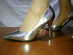 Chinese femdom cock trample shoejob footjob amaszing cumshot