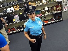 Beautiful and big melons police officer gets humped in Shawns office