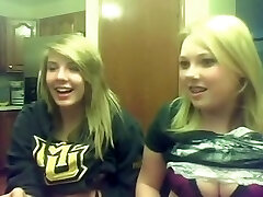 friends showing tits together on web cam