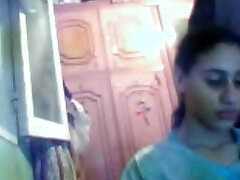 Busty Arab babe gives me handjob in amateur webcam vid