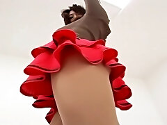 Shame on Shinkosha Shiori ! voyeur enjoys her satin underpants: upskirt view 2