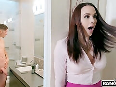 Buxom babe with lots of birthmarks Chanel Preston takes long spunk-pump in her honeypot