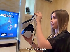 Tricky sonny pounds his naive stepmom while she is in virtual reality
