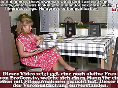 German blonde mature milf get boned in kitchen