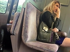 Nice blond girl lengthy legs nice ballerina