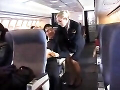 Stewardess's hand-job service on flight 1- Two On HDMilfCam.com