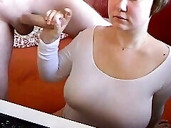 Busty MILF with round boobies