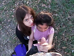 Having Fun with 2 Stranger Teenagers that come back from College Having Fun with 2 Stranger Teenagers that come back from College