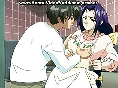 Hot hentai cook drilled by her master