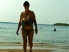 retro: ginormous mature Russian tits on the beach 1970-1990