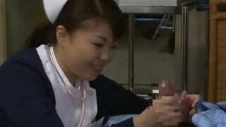 Super spectacular Japanese nurses sucking part4